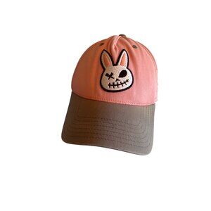 Pink & Brown Rabbit Skull Embroidered Cap Adjustable Borderlands 3